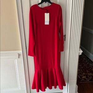 Club L London Red Mermaid Midi Dress -NWT
